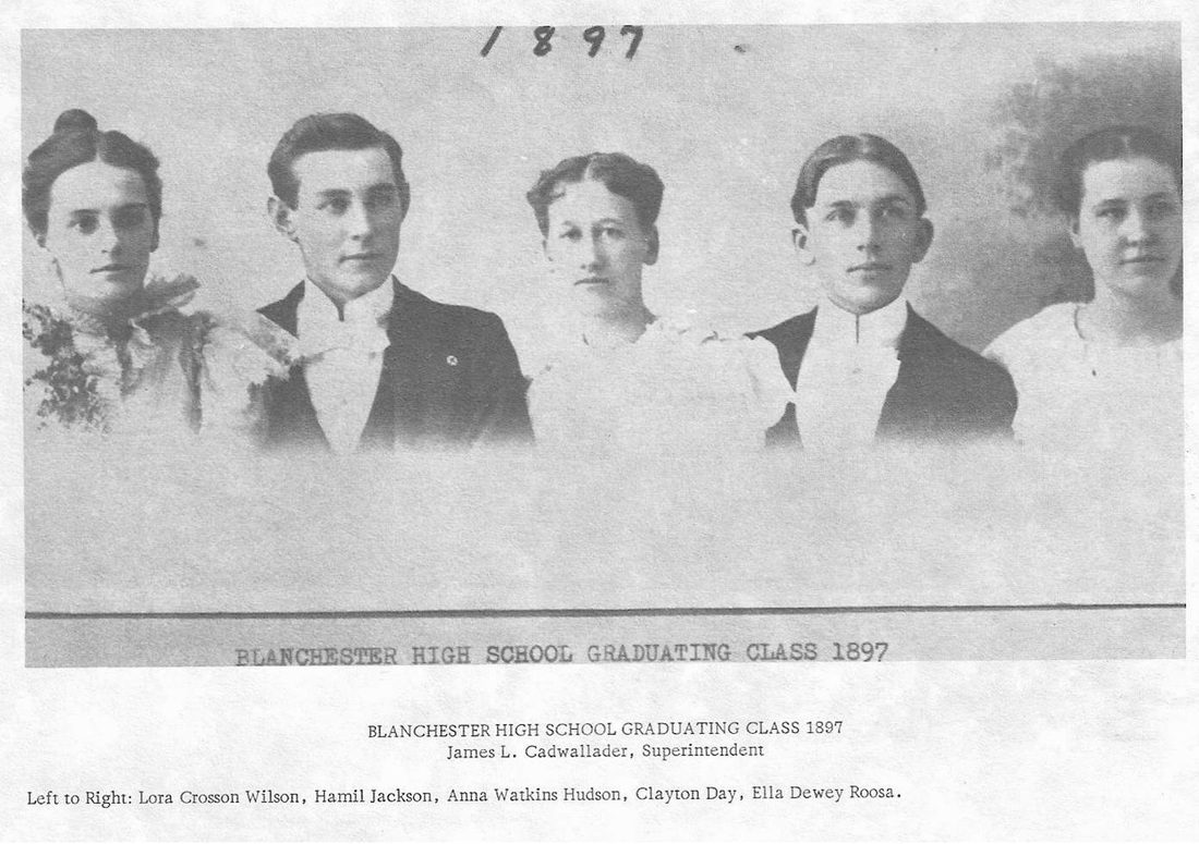 Blanchester 1897 class black and white photo