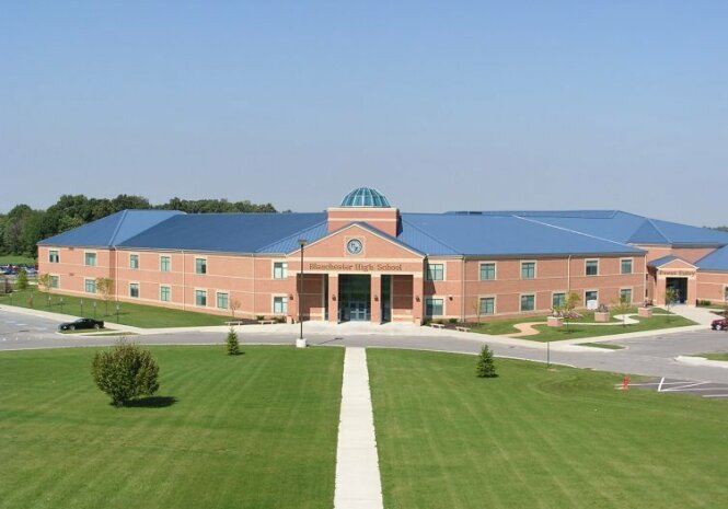 exterior view of the Blanchester High School building