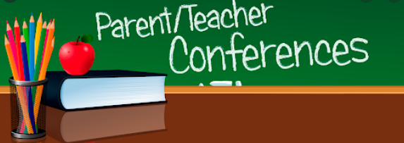 Prent/Teacher conferences clip srt banner of classroom with writing on chalkboard